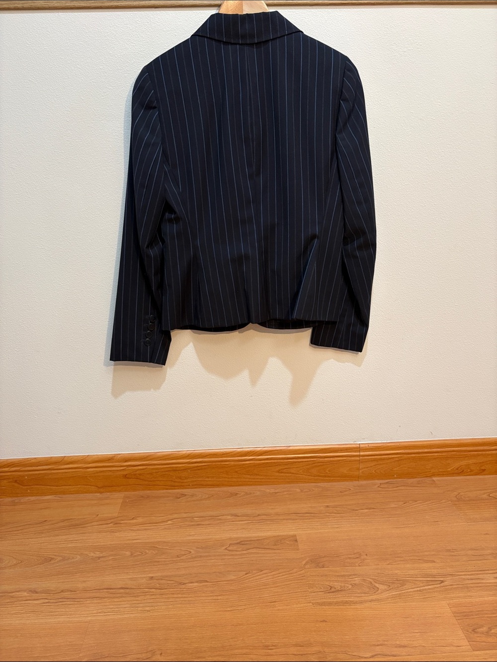 LOFT Navy Pinstripe Women's Blazer - Picture 10 of 12